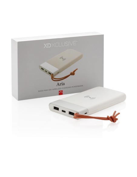 Powerbank wireless Aria da 8.000 mAh 5W